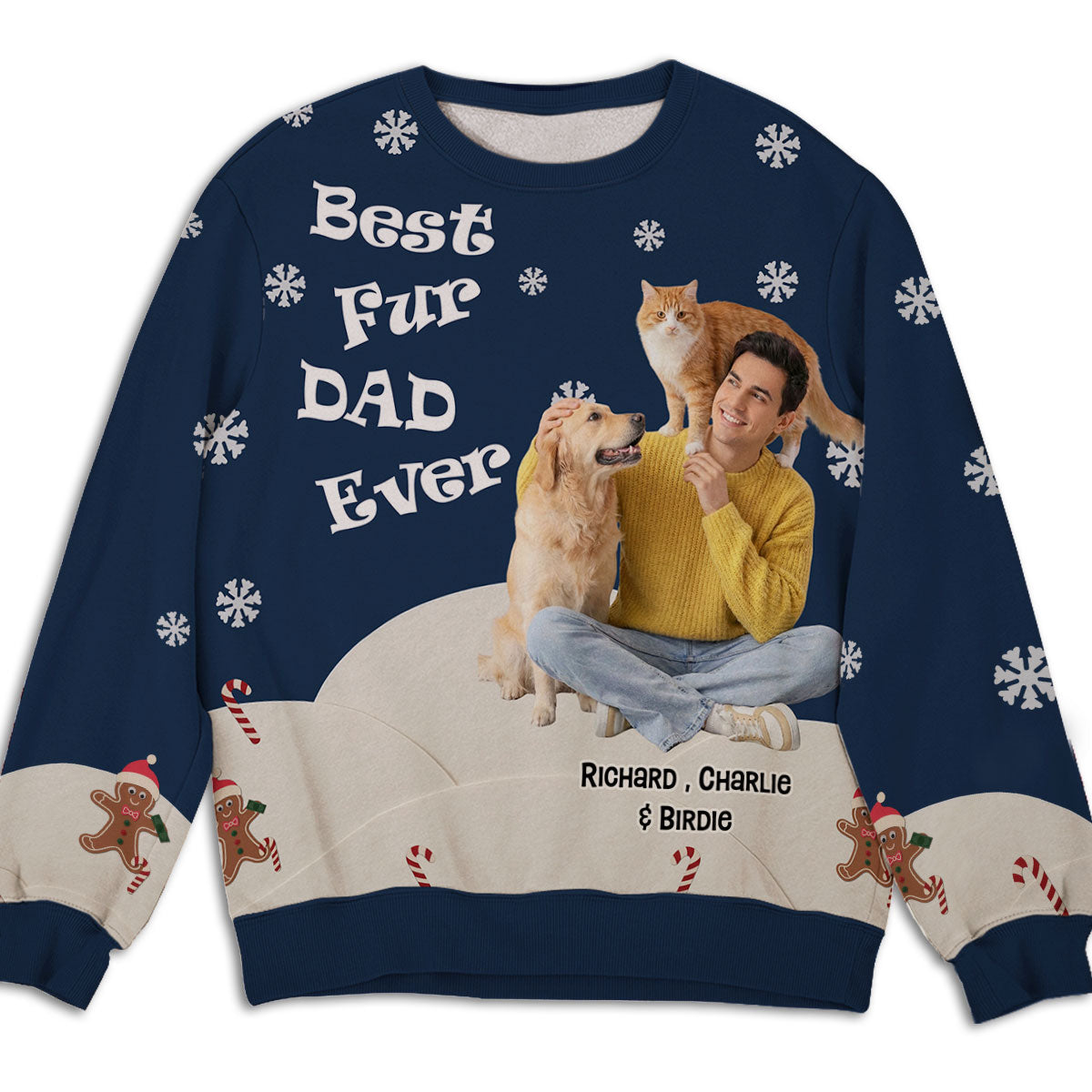 This Is How I Show My Pet Photo - Personalized All-Over-Print Sweatshirt - Christmas Gift For Mom, Dad
