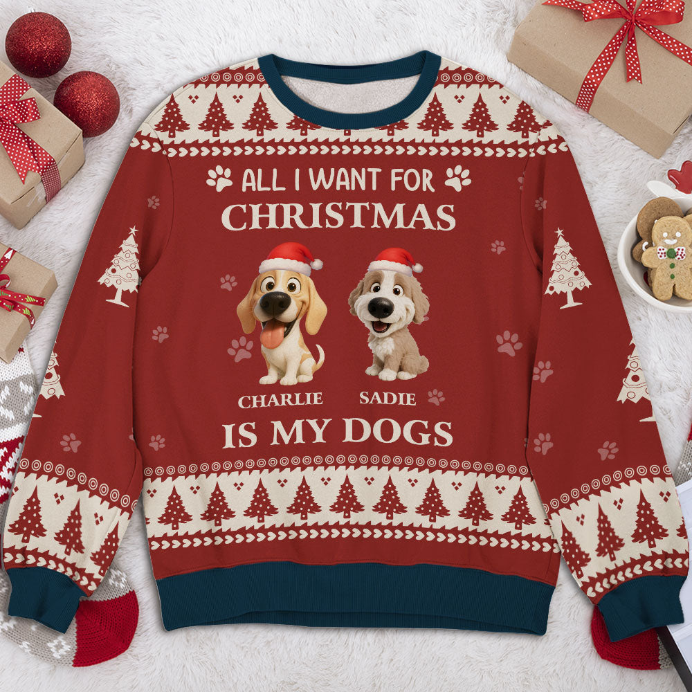 All I Want - Personalized All-Over-Print Sweatshirt