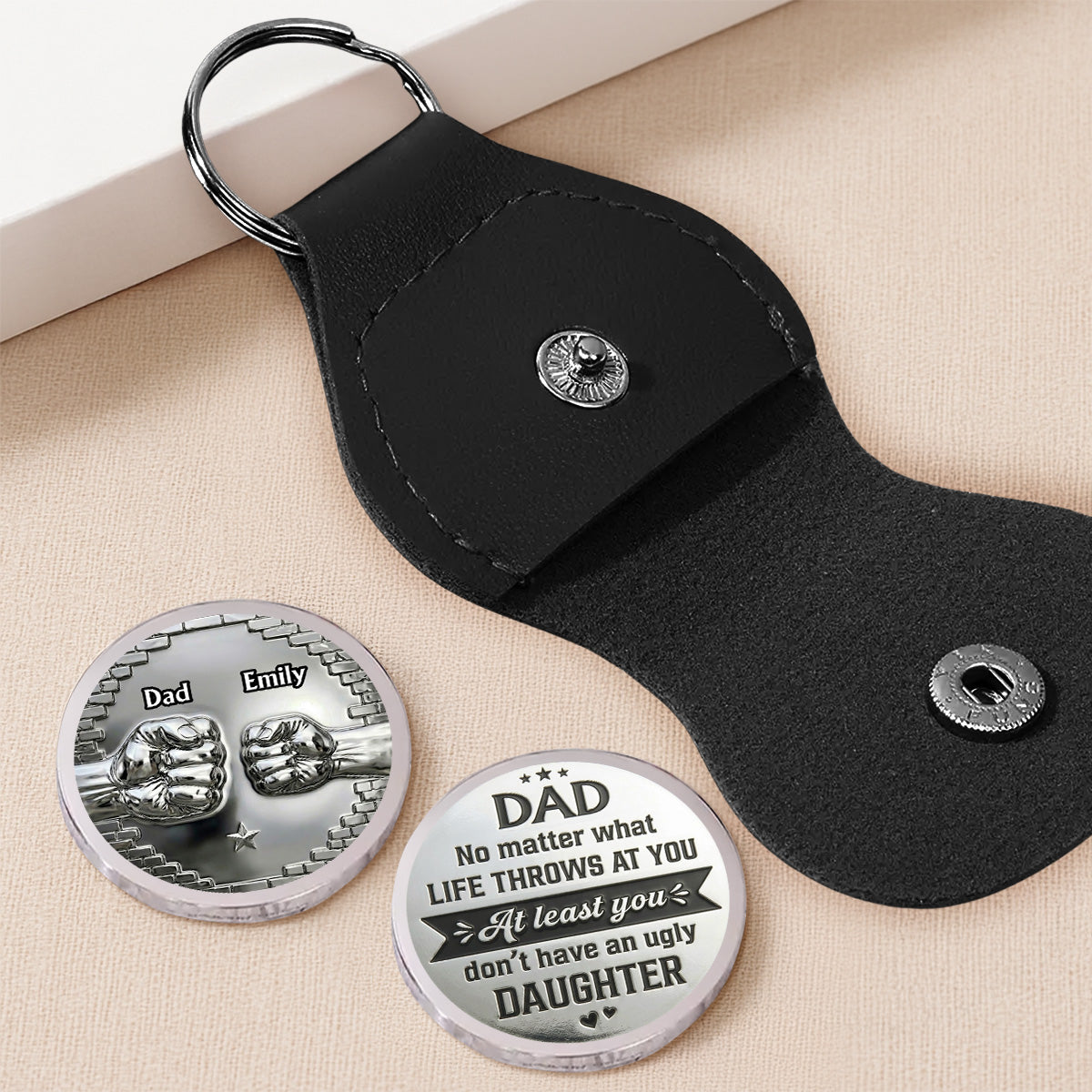 Dad You Got Lucky - Personalized Pocket Hug - Christmas Gift For Dad