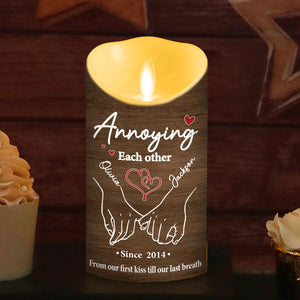 Annoying Each Other - Personalized LED Candle