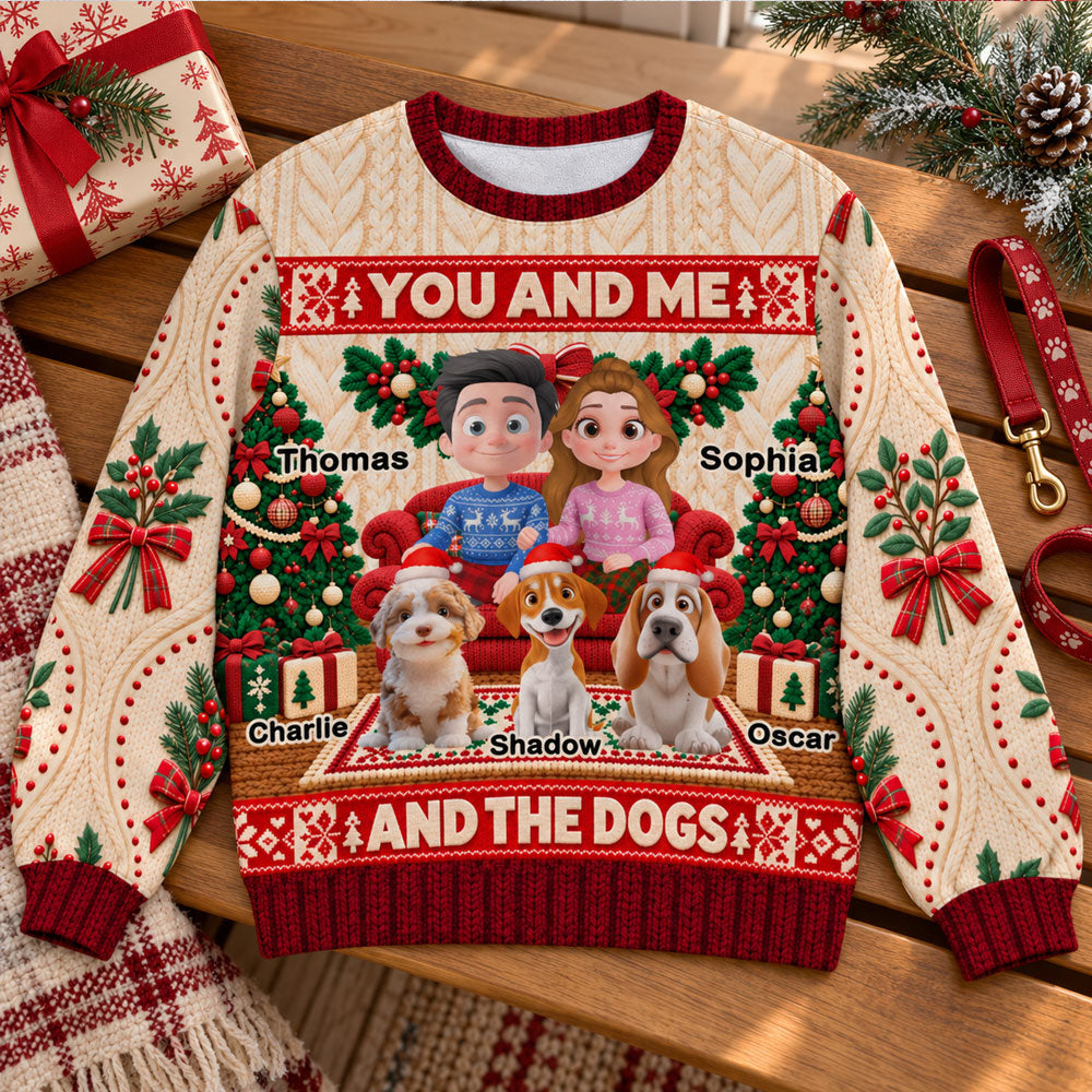 Together With Our Dogs - Personalized All-Over-Print Sweatshirt