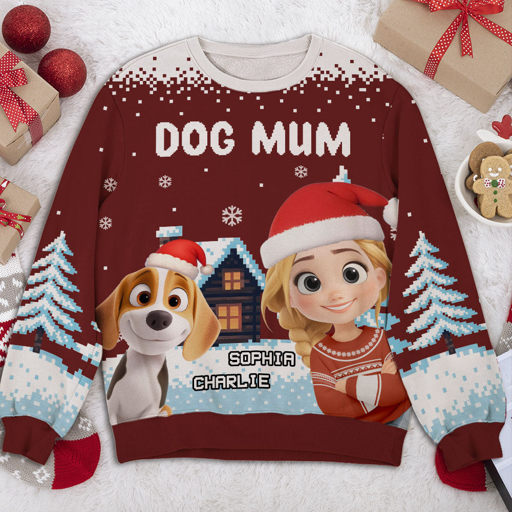 Dog Parents This Christmas - Personalized All-Over-Print Sweatshirt