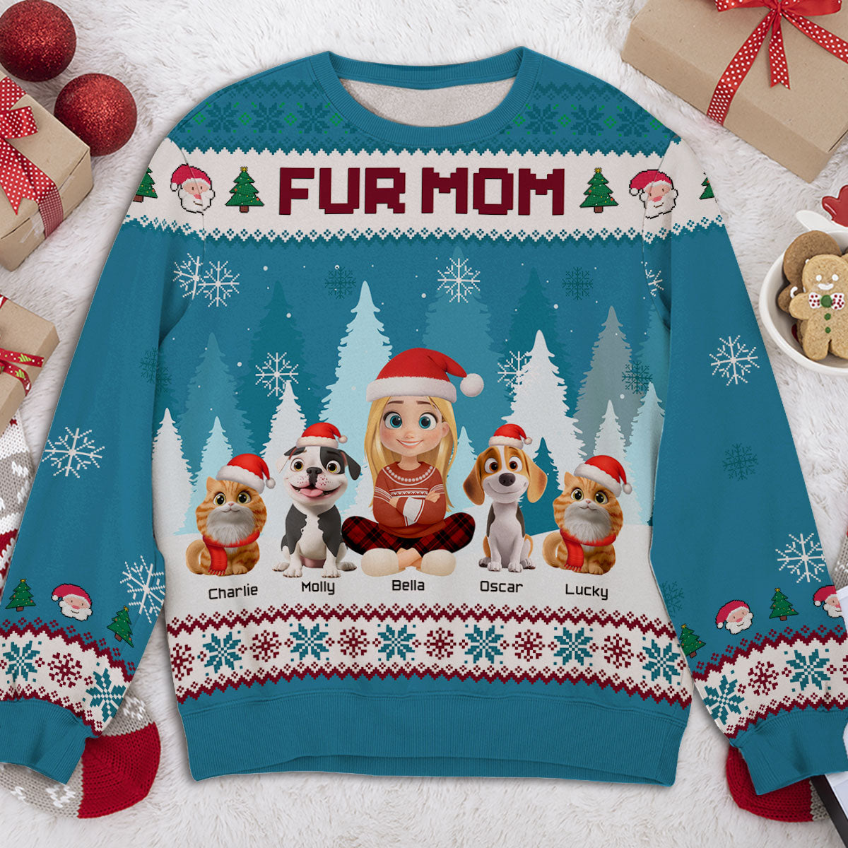 Cozy Season With My Babies - Personalized All-Over-Print Sweatshirt