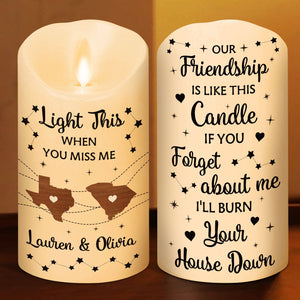 Light This When You Miss Me LED candle