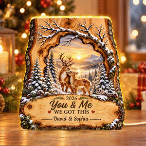 Deer Couple We Got This personalized light box