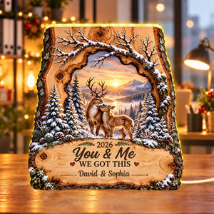 Deer Couple We Got This personalized light box