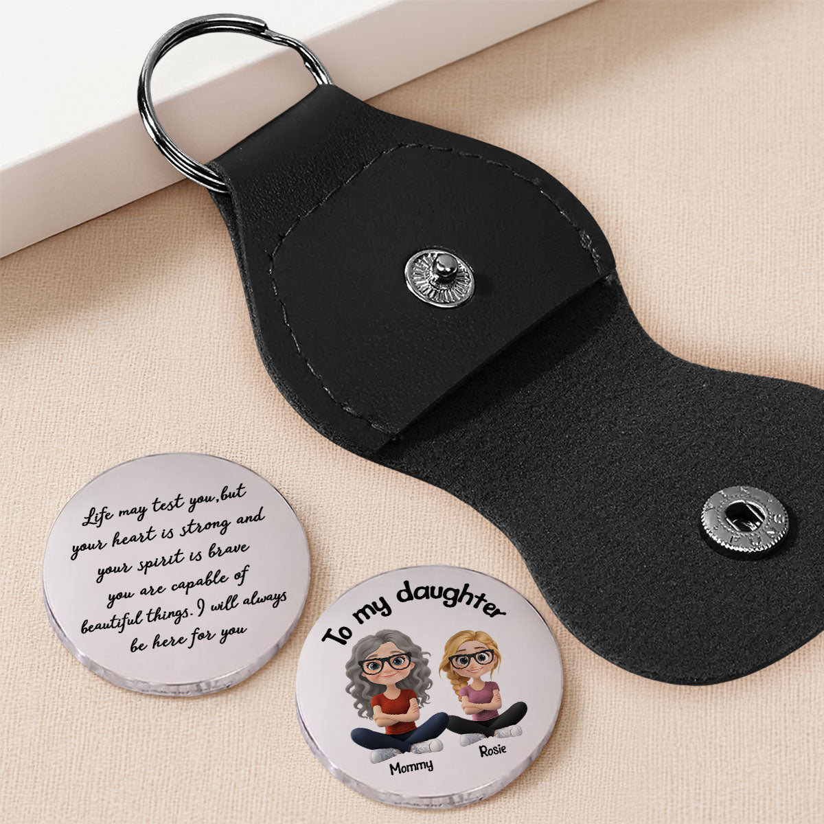 Here For You - Personalized Pocket Hug - Christmas Gift For Daughter, Mom