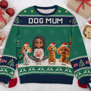 Dog Mommy Christmas Personalized All-Over-Print Sweatshirt