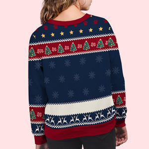 Dog Mommy Christmas Personalized All-Over-Print Sweatshirt