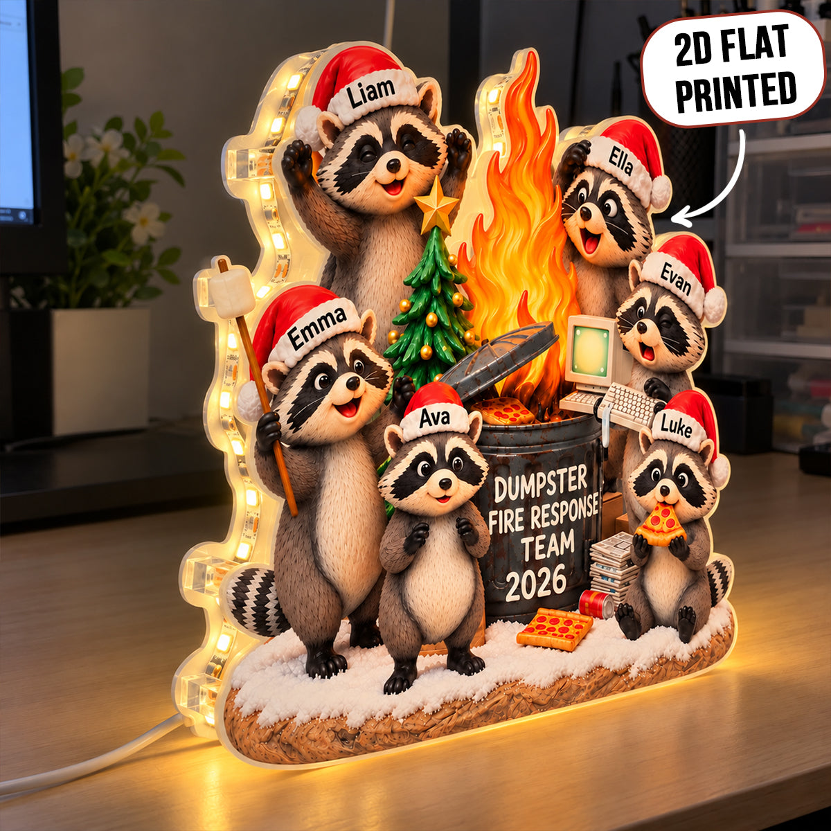 Dumpster Fire Response Team personalized light box