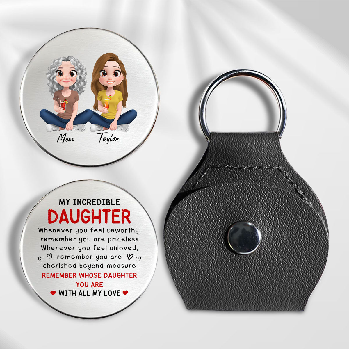 My Incredible Daughter - Personalized Pocket Hug - Christmas Gift For Mom