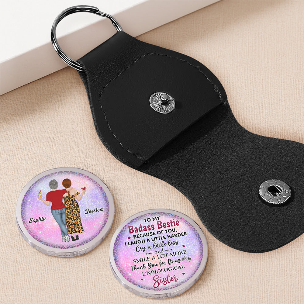 Because Of You Bestie - Personalized Pocket Hug - Christmas Gift For Best Friend