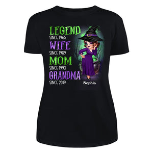 Halloween Green And Purple Legend Sassy Grandma personalized shirt