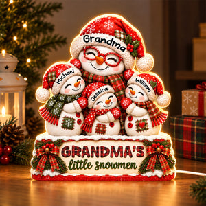 Grandma's Little Snowmen personalized light box