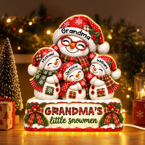 Grandma's Little Snowmen personalized light box
