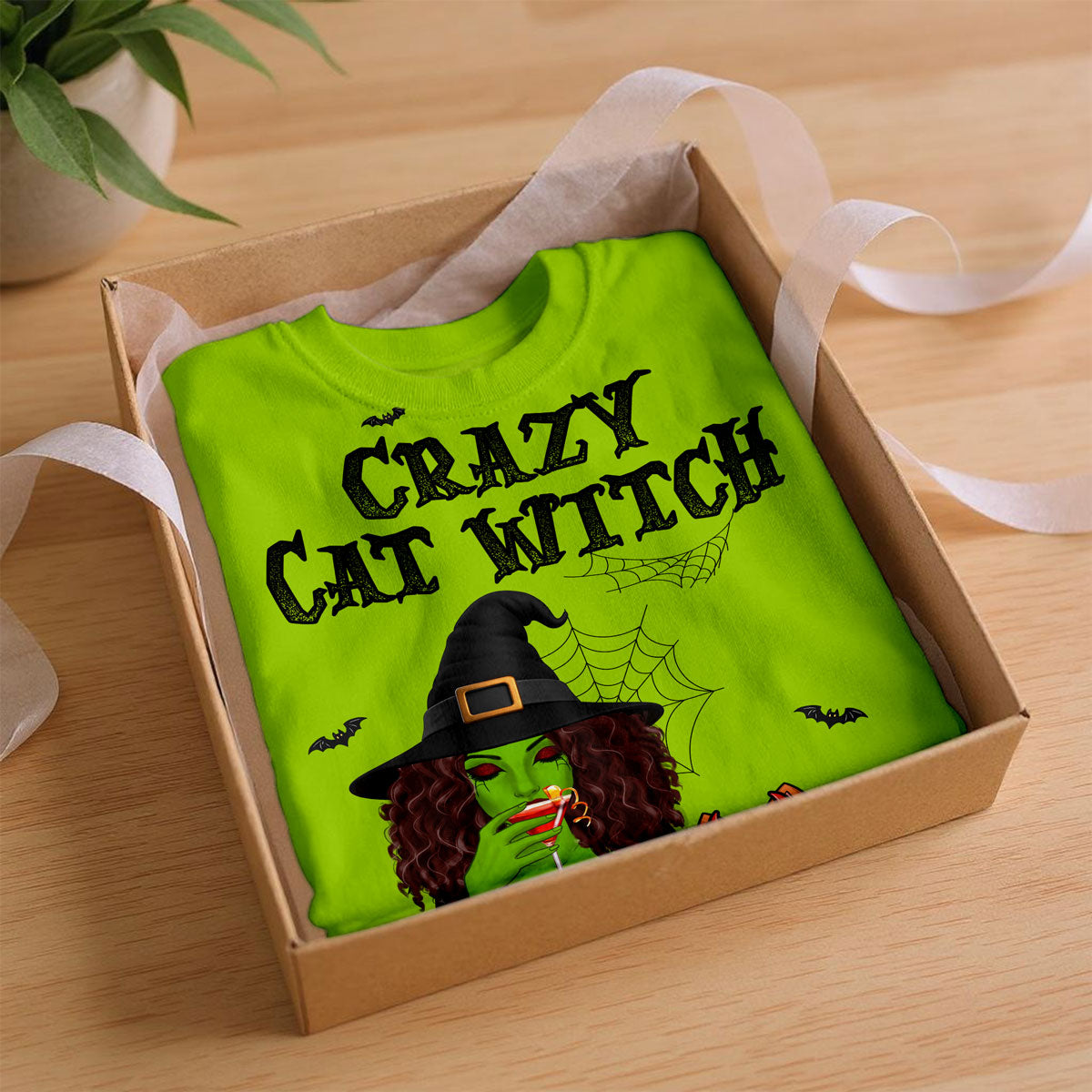 Halloween Green Witch Cat Mom - Personalized All-Over Print Shirt - Gift For Mom