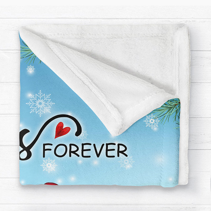 Doll Besties Sisters Sitting Christmas - Personalized Fleece Blanket
