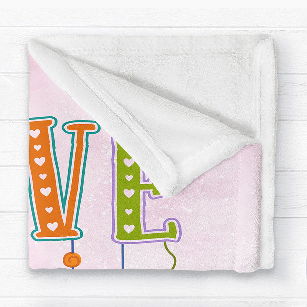 LOVE Happy Doll Grandma Mom With Kids Personalized Fleece Blanket - Gift For Mom, Grandma