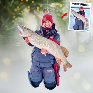 Custom Photo Fisherman Personalized Acrylic Ornament
