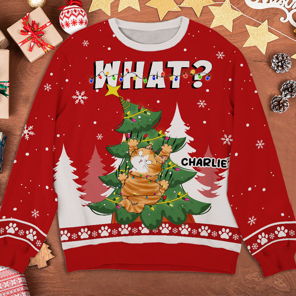 Naughty Cat - Personalized All-Over-Print Sweatshirt