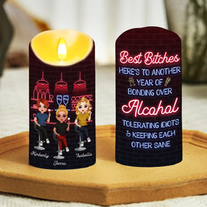 Alcohol Best Friends - Personalized LED Candle