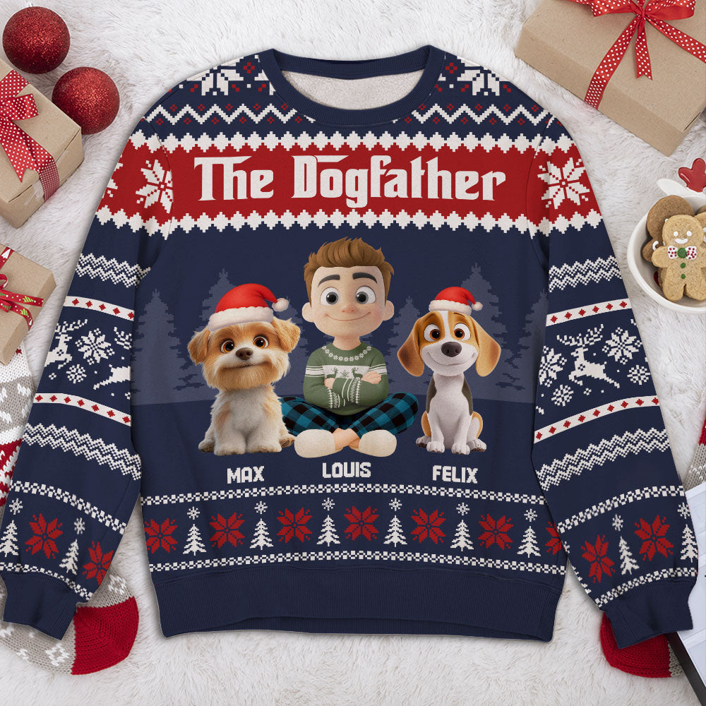 Cool Dog Father - Personalized All-Over-Print Sweatshirt