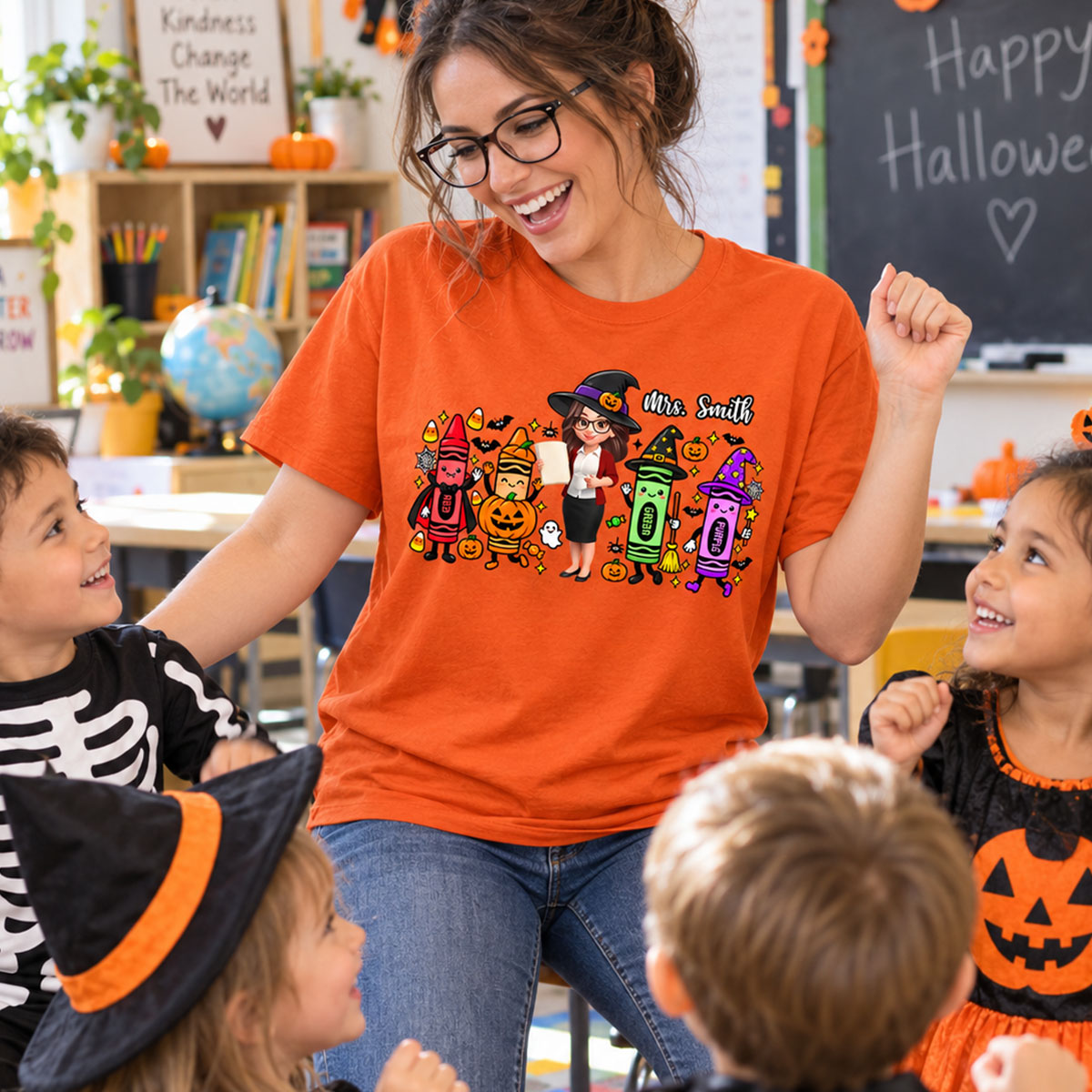 Halloween Crayon Teacher - Personalized Shirt