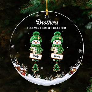 Snowman Siblings ornament preview