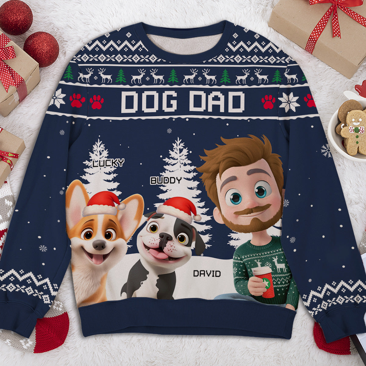 My Mom Dad Corner - Personalized All-Over-Print Sweatshirt