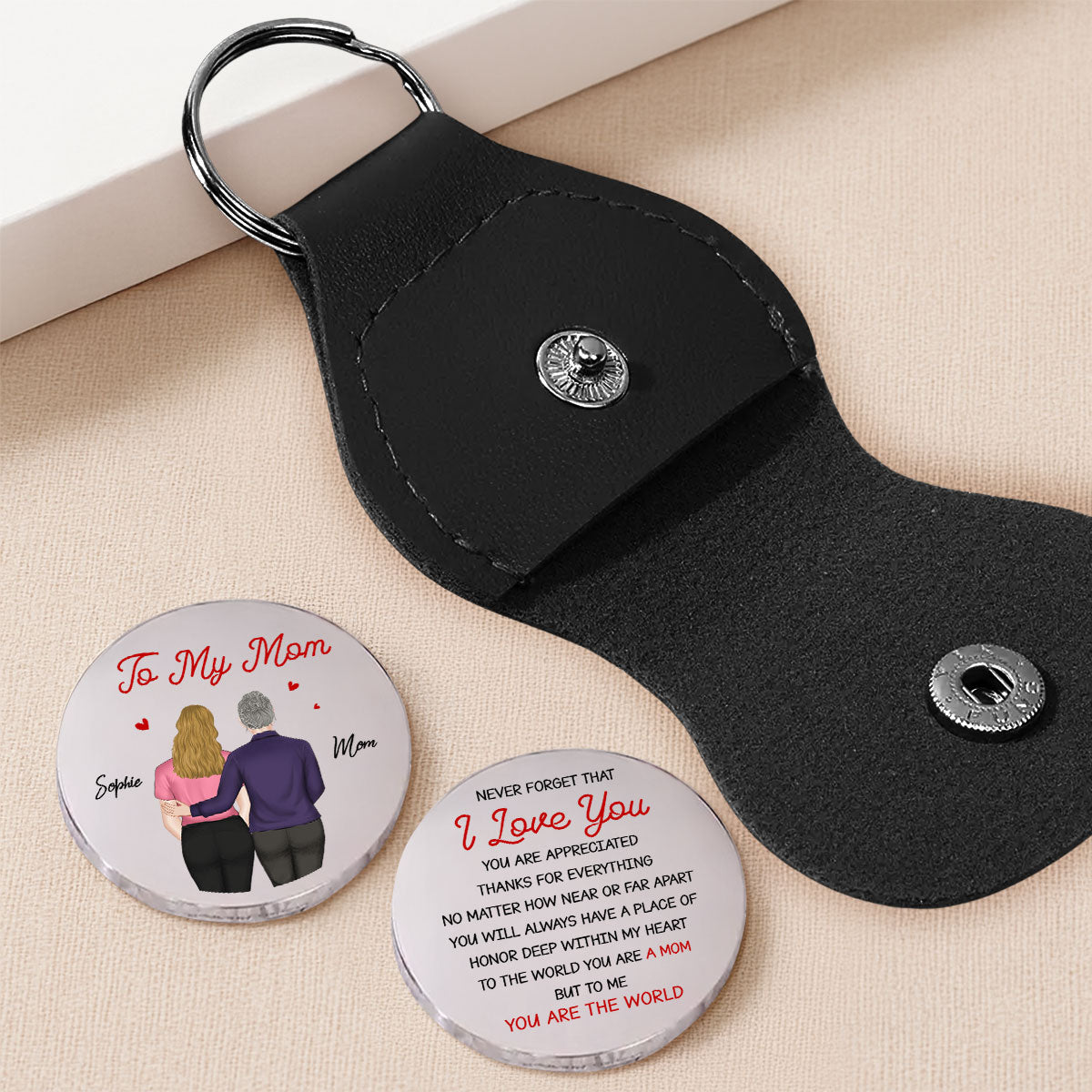 Never Forget I Love You Mom - Personalized Pocket Hug - Christmas Gift For Mom