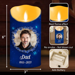 Hearts And Minds personalized LED memorial candle