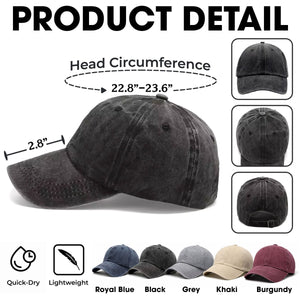 Mountain Trips With Dogs Personalized Vintage Washed Denim Cap