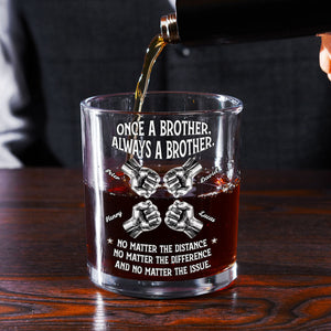 Always My Brother personalized whiskey glass
