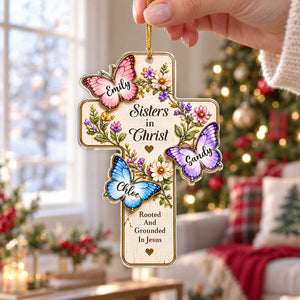 Sisters By Faith - Personalized Acrylic Ornament
