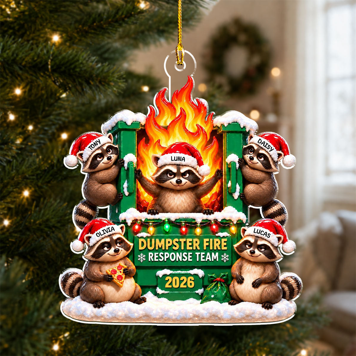 Office Chaos Response Team personalized acrylic ornament