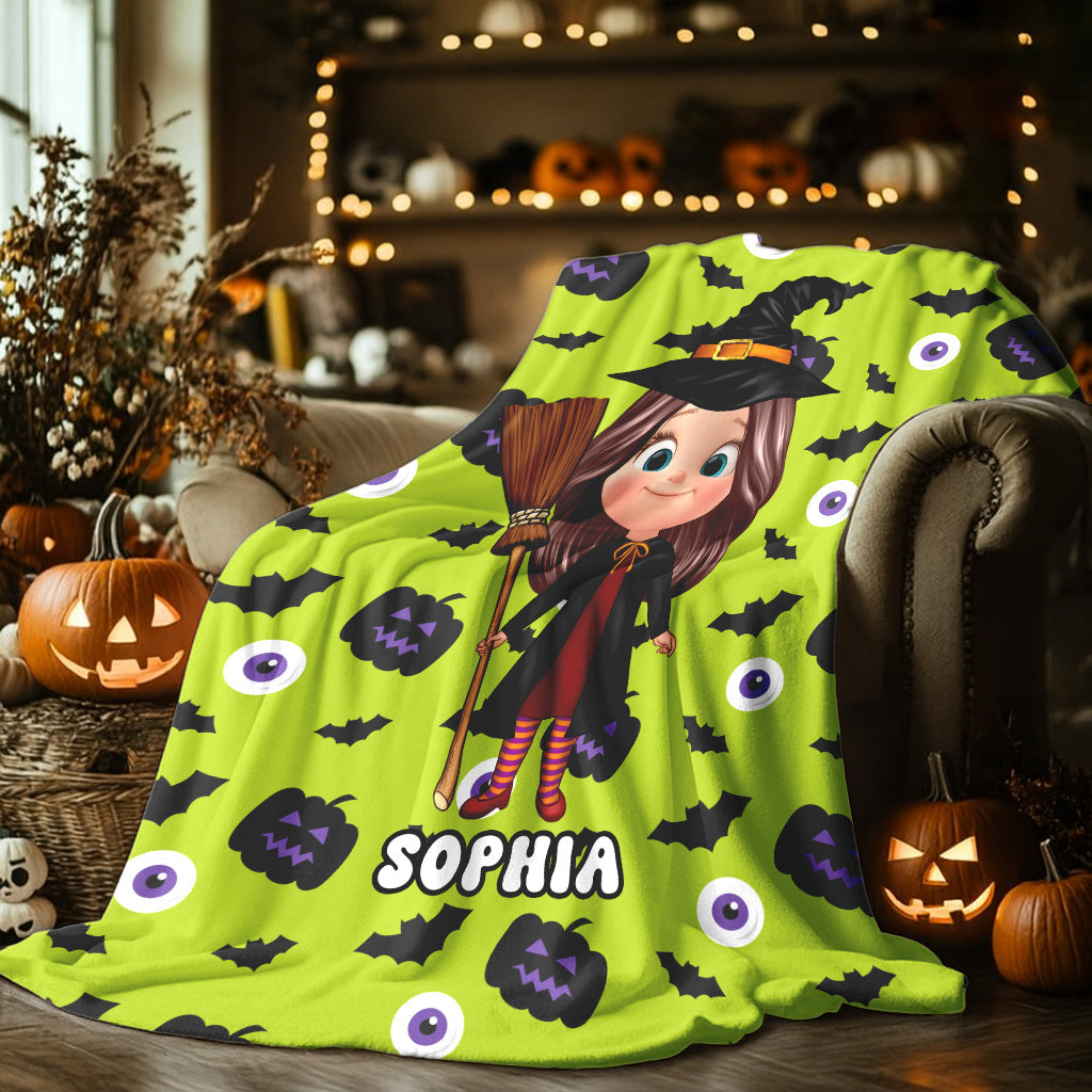 Halloween Theme Custom Characters - Personalized Fleece Blanket