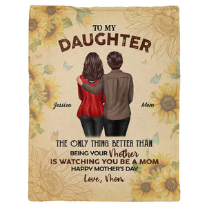 To My Daughter From Mom personalized fleece blanket