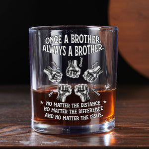 Always My Brother personalized whiskey glass