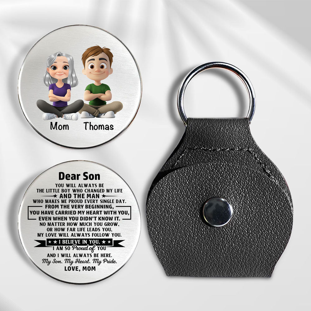 My Son My Heart My Pride - Personalized Pocket Hug - Christmas Gift For Son