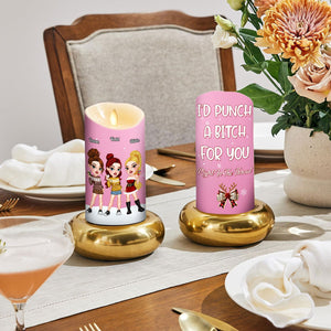 Punch A Bitch For You personalized LED candle