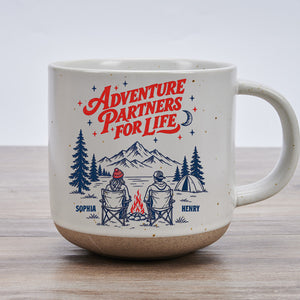 Partners In Every Adventure - Personalized Pottery Mug