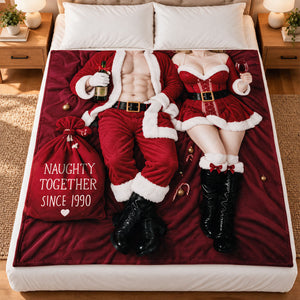 Funny Couple personalized fleece blanket