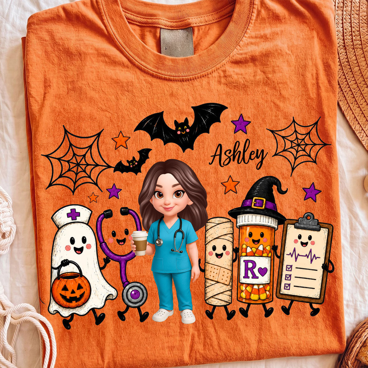Halloween Cute Nurse Things - Personalized Shirt - Gift For Nurse