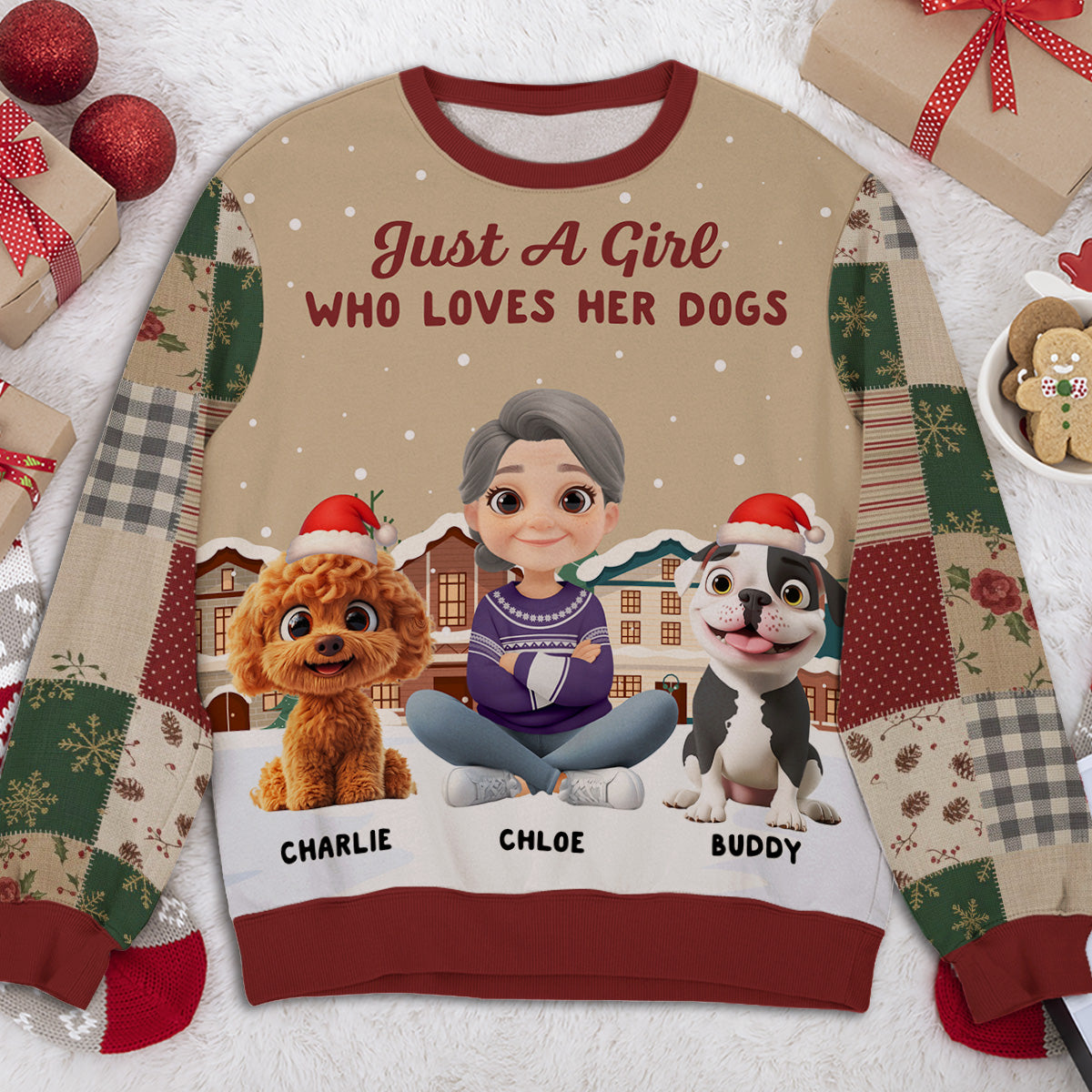 Who Really Loves Dog - Personalized All-Over-Print Sweatshirt