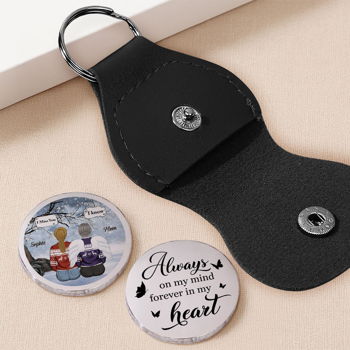I Know You Miss Me - Personalized Pocket Hug - Memorial Gift For Family