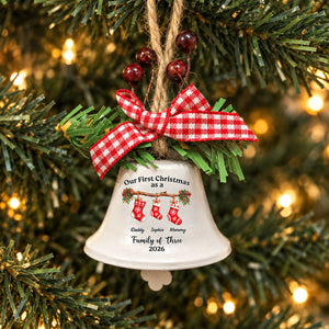 First Christmas Story Personalized Metal Bell Ornament