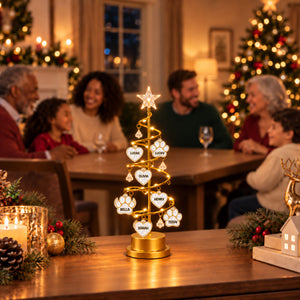Family Together LED tree lights family table