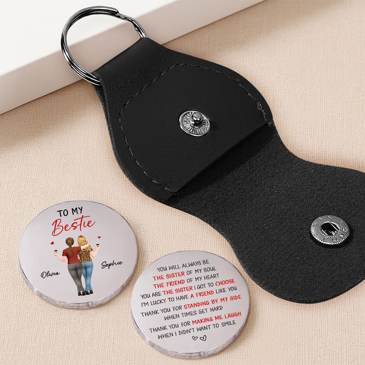 Sister Of My Soul - Personalized Pocket Hug - Christmas Gift For Best Friend