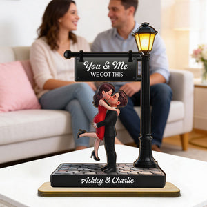 Timeless Love Under The Light - Personalized 2-Layered Wooden Plaque - Gift For Wife, Husband