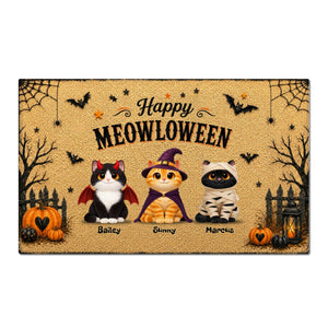 Spooky Halloween Beware of Little Cats Meownsters - Personalized Doormat - Halloween Gift For Cat Lovers, Halloween Decor